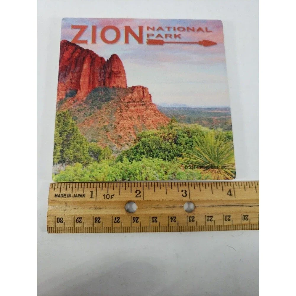 Zion National Park Absorbent Stone Coaster SJT Enterprises Cork Backed Utah